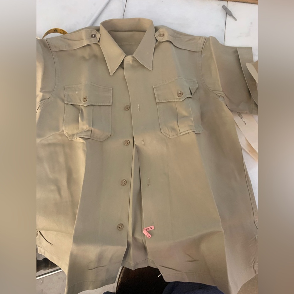 Late 60s Army Khaki Sort Sleeve Shirt